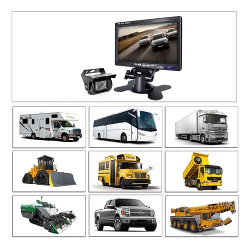 Kit Pantalla 7 Pulgadas Más Cámara De Visión Trasera Camión 1