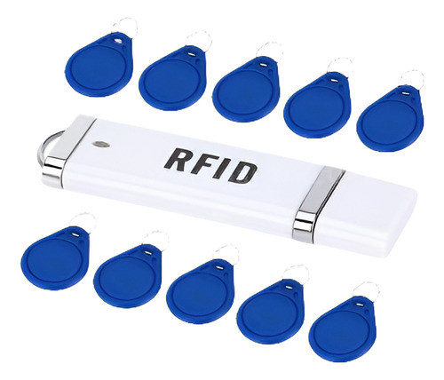Portátil Rfid 13.56mhz Usb Smart Lector Ic + 10pcs Ic Llave 0
