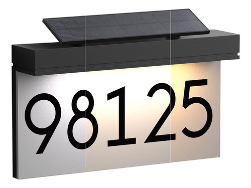 ~? Placa De Dirección Para Casas Panel Solar Ajustable Con E 0