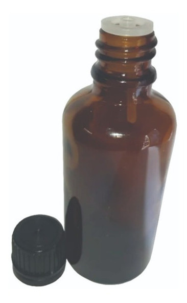 Frasco De Vidrio Ambar 100ml Tapa Y Gotero Invertido Packx50 0