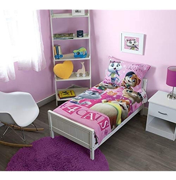 44 Gatos Juego De Ropa De Cama De 4 Piezas Para Niños Pequeñ 0
