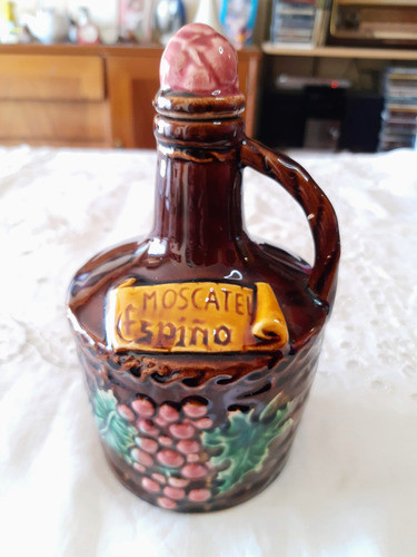 Antigua Licorera Vacia En  Ceramica - Moscatel Espiño 1