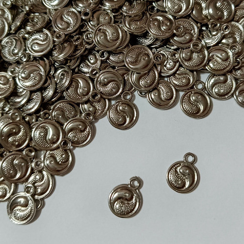25 Dijes De Metal Yin Yang - Armado Artesanias Bijouteria 0