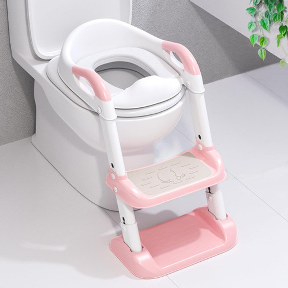 Asiento De Inodoro Rosa Para Niños Con Escalera De 03 Metros 1