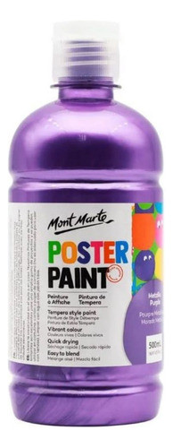 Tempera Satinada X500ml Color Violeta Metalizado 0