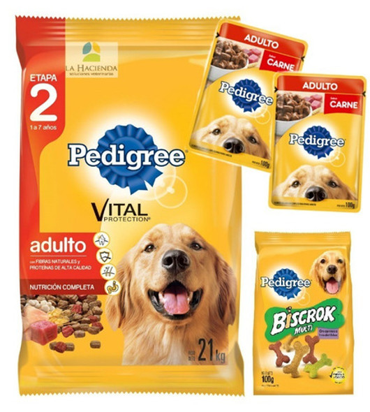 Pedigree Perro Adulto 21 Kg Con Snacks Y 2 Salsas 0