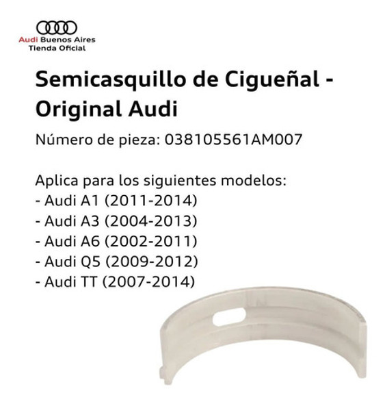 Semicasquillo De Cigueñal Audi Tt 2007 1 Semicasquillo De Cigueñal Audi Tt 2007 1