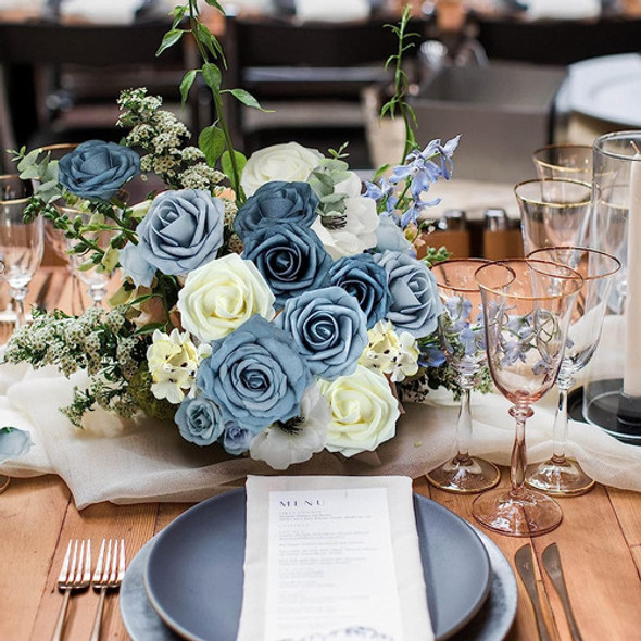 Flores Artificiales Dusty Blue Para Homr Decoration - Real L 1