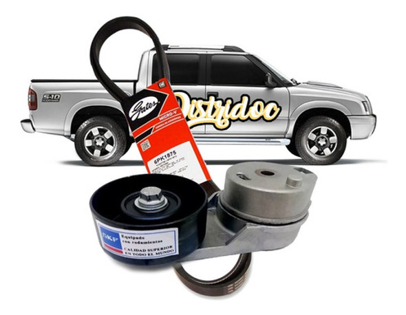 Tensor Automático + Correa Poly V Chevrolet S10 2.8 Mwm 0