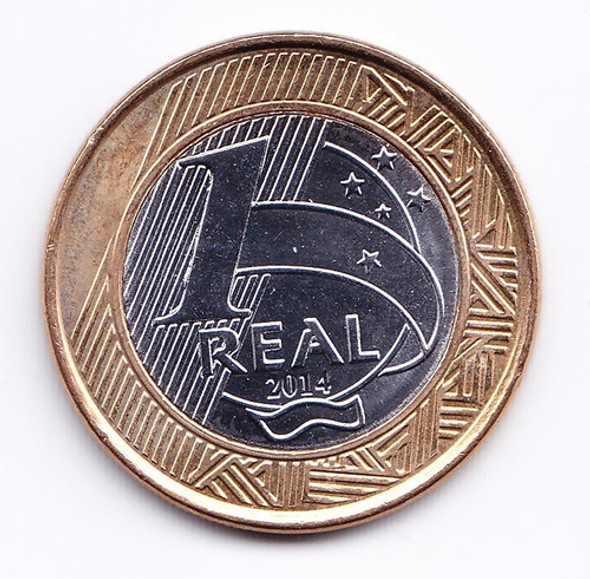 Brasil Moneda Bimetalica 1 Real 2014 J. Olimpicos Atletismo 1