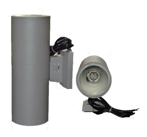 Aplique Pared P/ 2 Lamparas E27 Ip65 Al+glass Gris Wall_201 0