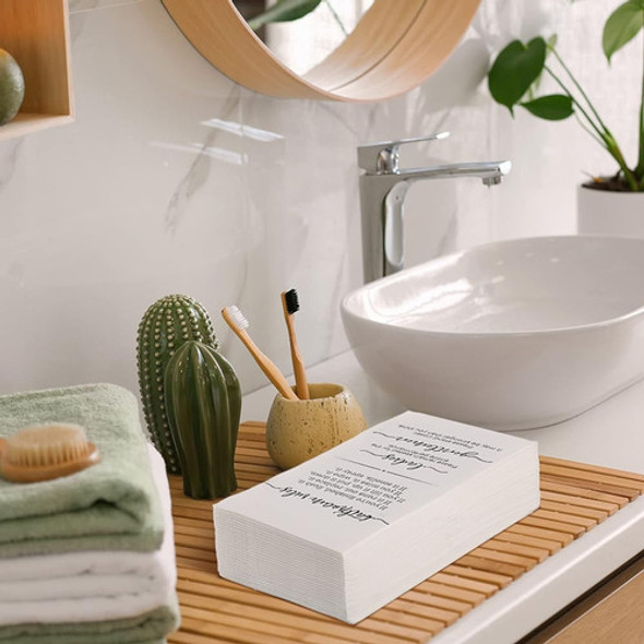 ~? Hotop 100 Pack Servilletas De Invitados Desechables Toall 1 ~? Hotop 100 Pack Servilletas De Invitados Desechables Toall 1