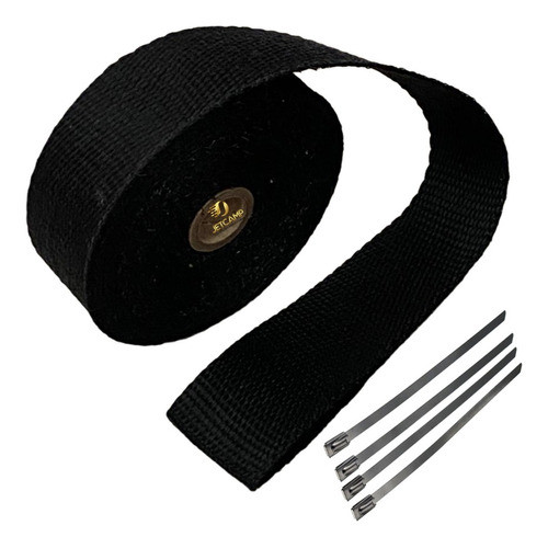 Fita Térmica Termotape  Escapamento 10 Metros + 04 Zip Tie 1