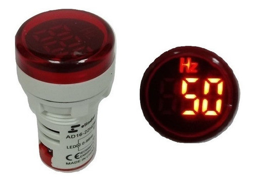 Frecuencimetro Digital 0-99hz Ojo De Buey 22mm Rojo 0