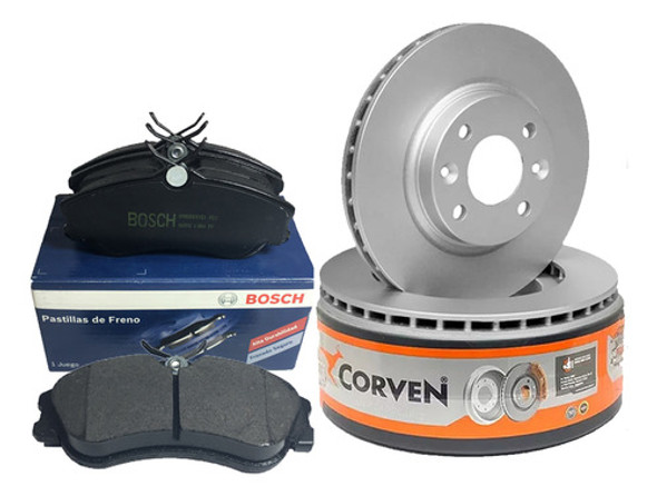 Discos Freno Del + Pastillas Bosch Citroen Berlingo 1.9 2010 0