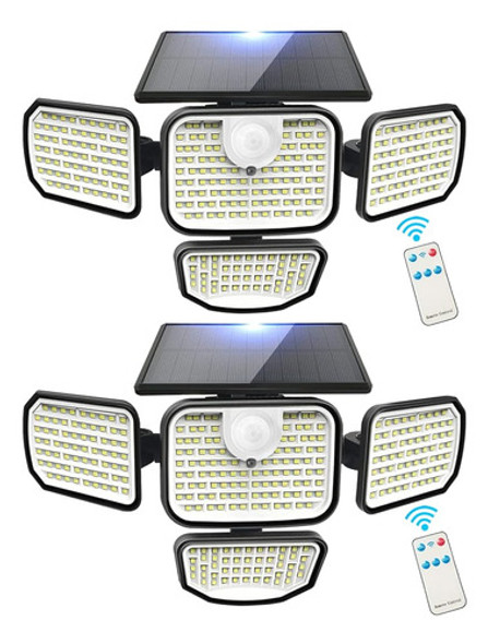 Luces Solares Sensor De Movimiento Al Aire Libre, 4 Cabezas 0