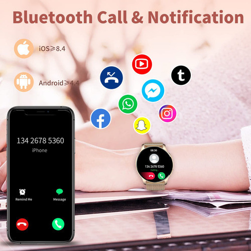 Efolen Reloj Inteligente Para Mujer, Pantalla Táctil Compl. 1