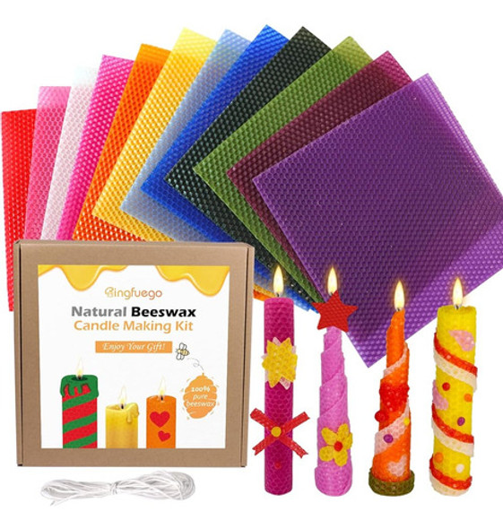 Kit De Fabricación De Velas De Cera De Abejas Para Niños-12 0