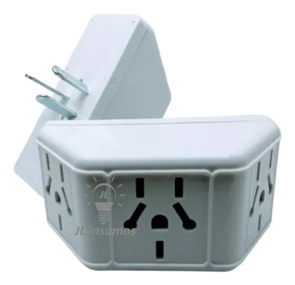Pack X50 Adaptador Triple Piramide Ficha Chata/redonda/recta 1