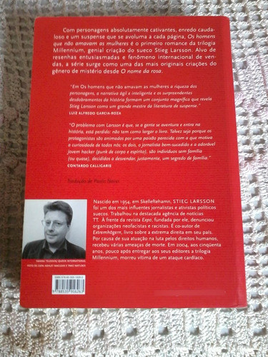 'livro Os Homens Que Não Amavam As Mulheres-stig Larsson- 1
