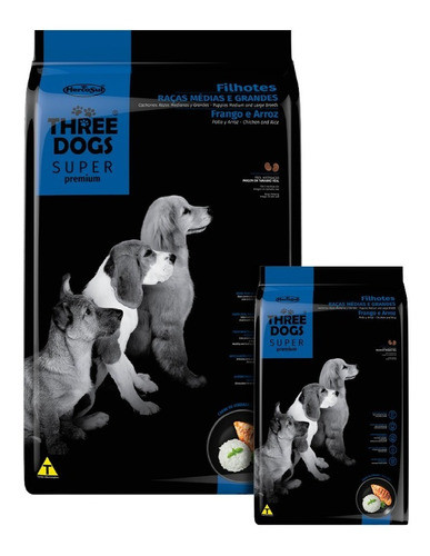 Three Dogs Super Premium Cachorro 17 Kg +3 Kg Con Regalos 0