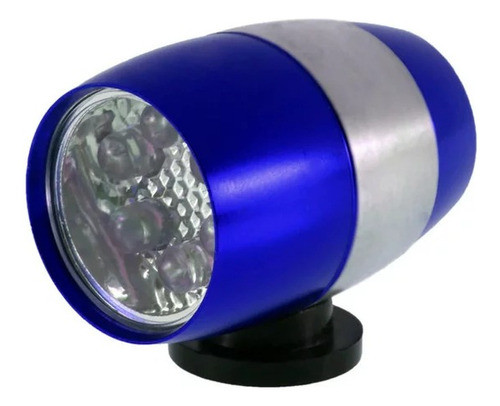 Luz Led Delantera Bicicleta Casco 6 Leds Blanca Con Soporte 0