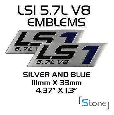 Par Ls1 5.7l V8 Descarga Estándar Coche Tronco Tapa Etiqueta 1