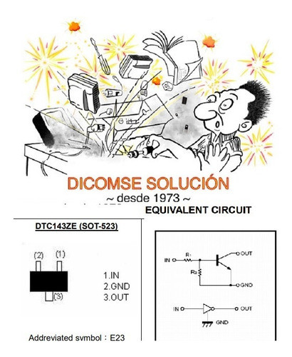 Dtc143ze  Transistor Digital Dtc143  Sot523 X 2 Unidades 0