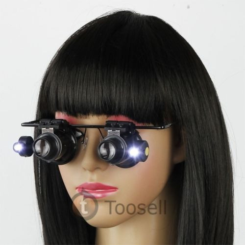 Tipo De Gafas De Aumento De X 20 Led Reloj Reparación Lupa C 0