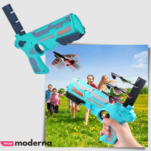 Lanzador Juguete Pistola De Despegue + 3 Aviones Muymo® 1