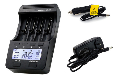 Carregador E Carregador De Bateria Smart Slots Lii-500.3.7v 0
