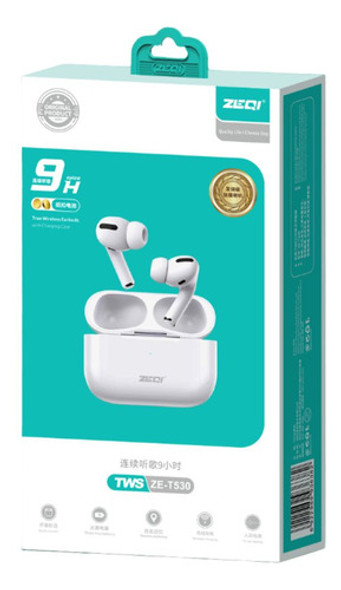 Auriculares Inalambricos Zeqi Con Base Cargadora Ze-t530 0