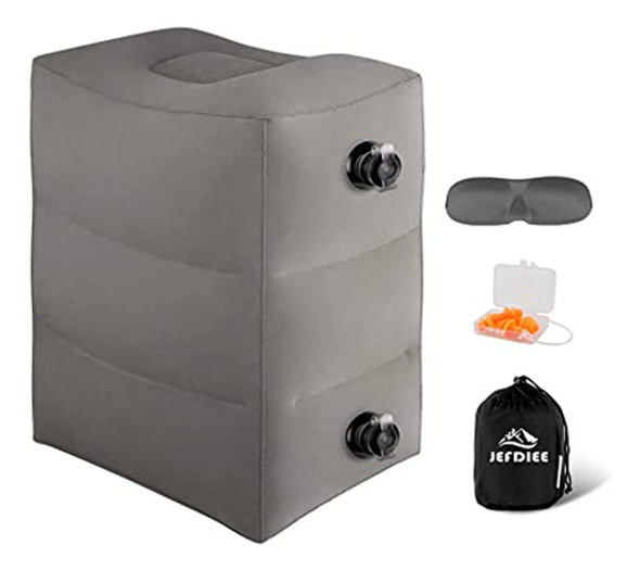 Jefdiee Almohada Inflable Para Reposapiés De Viaje, Cama De 0