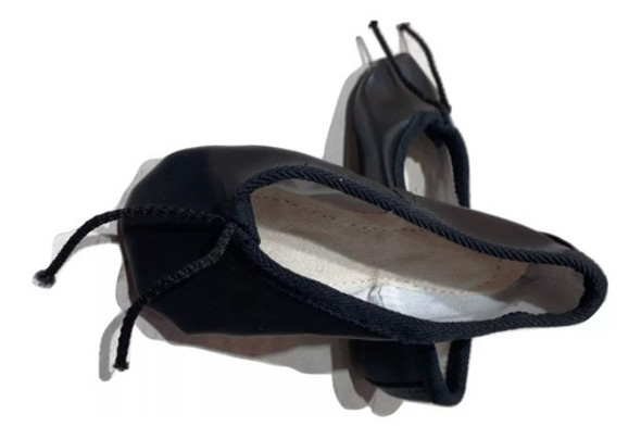 Zapatillas Media Punta Cuerina Rosa Y Negro 0