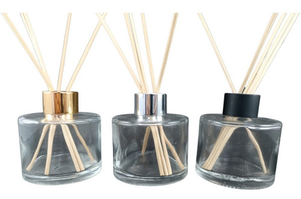 Frasco Vidrio Aromatizador Cilindrico 100ml Con Varitas (x4) 0