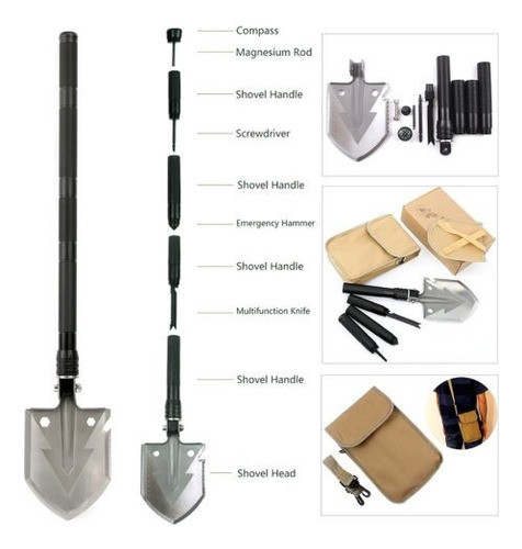 Yaetact Plegable Pala Camping Herramienta Militar Táctica Su 1