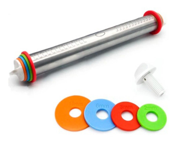 Palo De Amasar De Acero Inoxidable Ajustable Pastelería 1