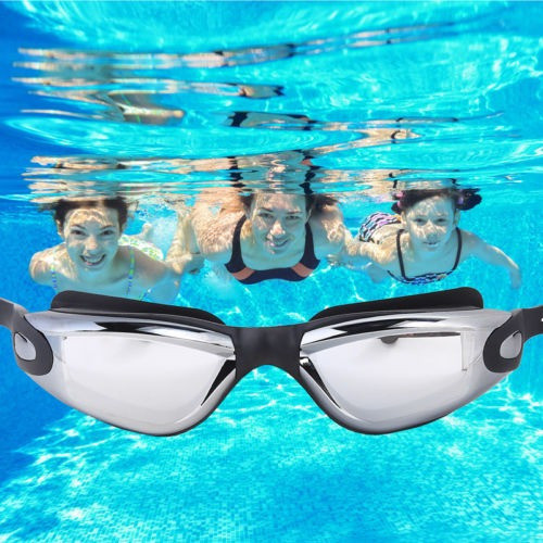 Adulto No Empaña Piscina Gafas De Nadar Gafas Ajustable Uv P 1