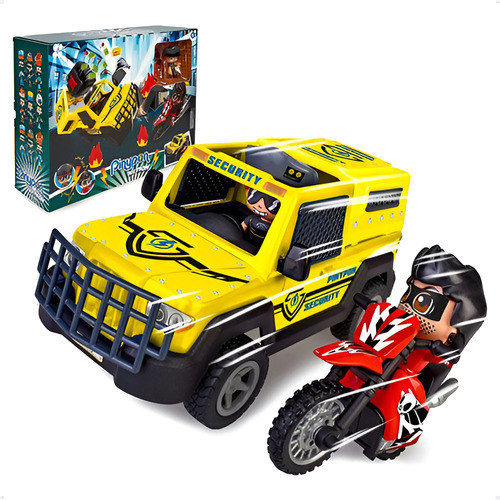 Muñeco Pinypon Accion Accesorios Robo Furgon Moto Premium 0