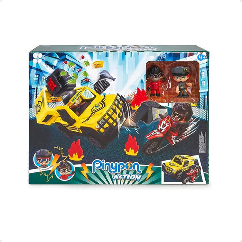 Muñeco Pinypon Accion Accesorios Robo Furgon Moto Premium 1
