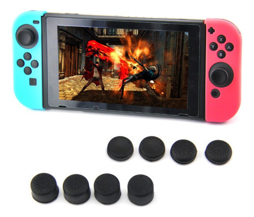Protectores Thumbstick Analogo Para Nintendo Switch Negros 0