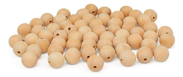 Abalorio De Madera 1&quot; Pulgadas Sin Terminar De Abalori. 0