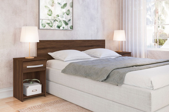 Combo Dormitorio Sommier 2p + Respaldo + Almohadas De Regalo 1