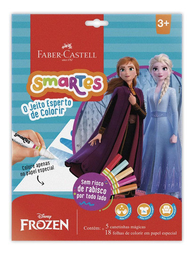 Kit De Colorir Frozen Smartes Sem Bagunça- Faber-castell 0