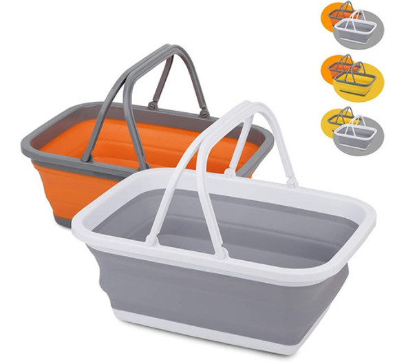 Juego De 2 Lavabos Plegables Para Platos, Camping, Hogar - A 0