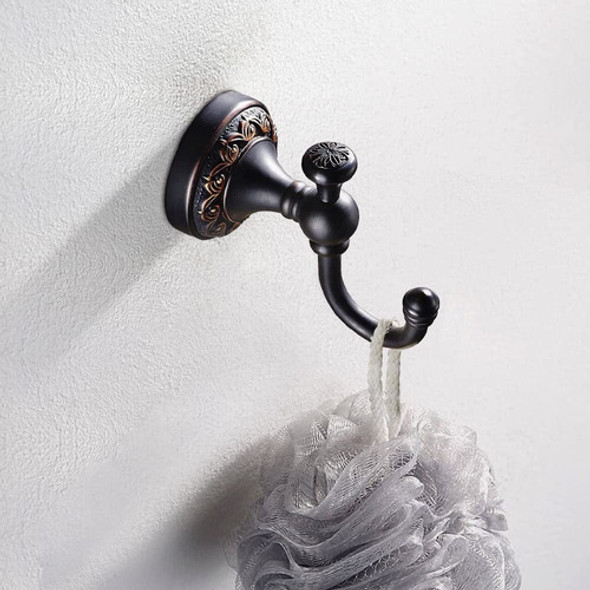 Toallero Gancho Simple Pared Vintage Bronce Aceitado 1
