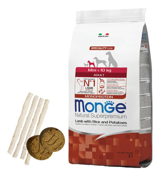 Monge Monoprotein Adulto Raza Pequeña Cordero Y Arroz 7,5 Kg 0