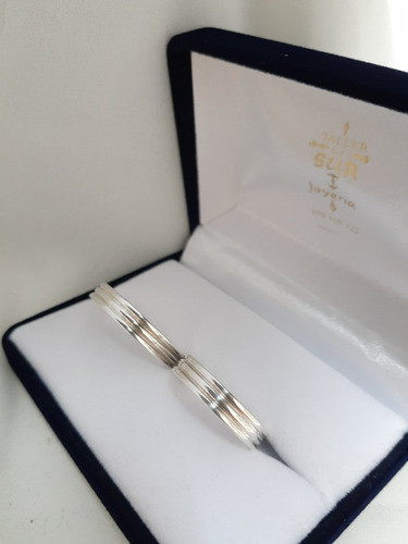 Alianzas En Plata 925 Triple Bombe Grabado De Obsequio 1