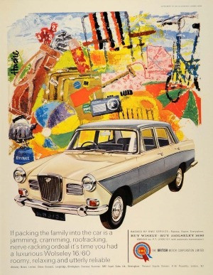 Wolseley Año 1966 - Autos De Inglaterra - Lámina 45x30 Cm. 1