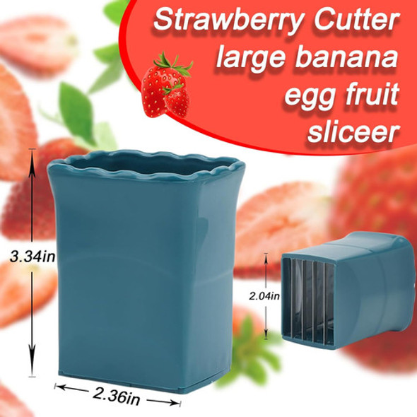 Tulosliceador De Frutas Acero Inoxidable, 2 Pcs, Azul Marino 1